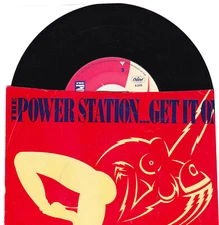 The Power Station, Get It On / Go To Zero 45 rpm record. Capitol Record