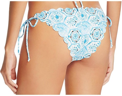 Lovers + Friends 262348 Women's Side Tie Blue Bikini Bottom Swimwear Size M - Picture 2 of 2