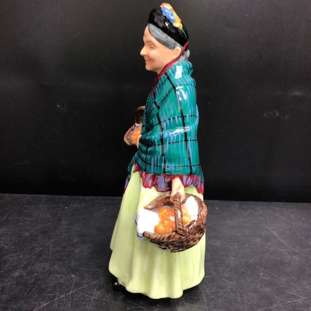 Royal Doulton Orange Lady Figurine HN1953 Decoration Baskets Shawl