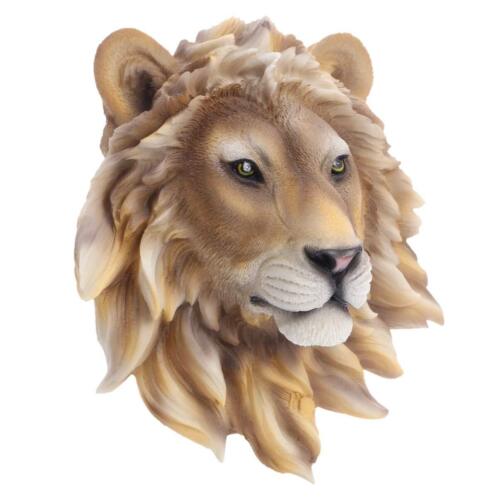 Lion Wall Decor Faux Animal Head Bust Rustic Farmhouse Decor Animal Wall Scul...