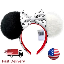 NEW Disney* Parks Authentic Cruella Devil 101 Dalmatians Minnie Ears Headband