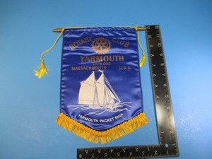 Vintage Rotary International Club Flag Banner Yarmouth Cape Cod