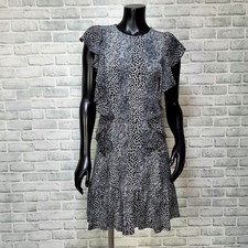 Michael Kors Womens XS Luxe Jersey Cascade Ruffle Sleeve Cocktail Dress