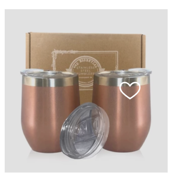 EMP ESSENTIAL Stainless Steel Spillproof Tumblers (Rose Gold)