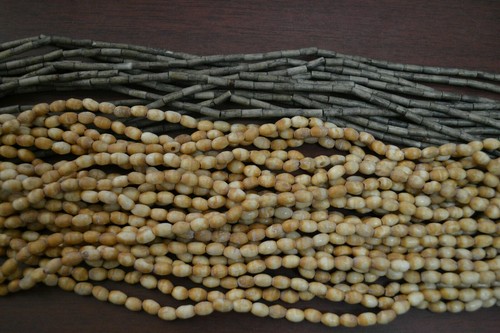 Assorted Bone Beads and Wood Boxes Special Set - Picture 2 of 8