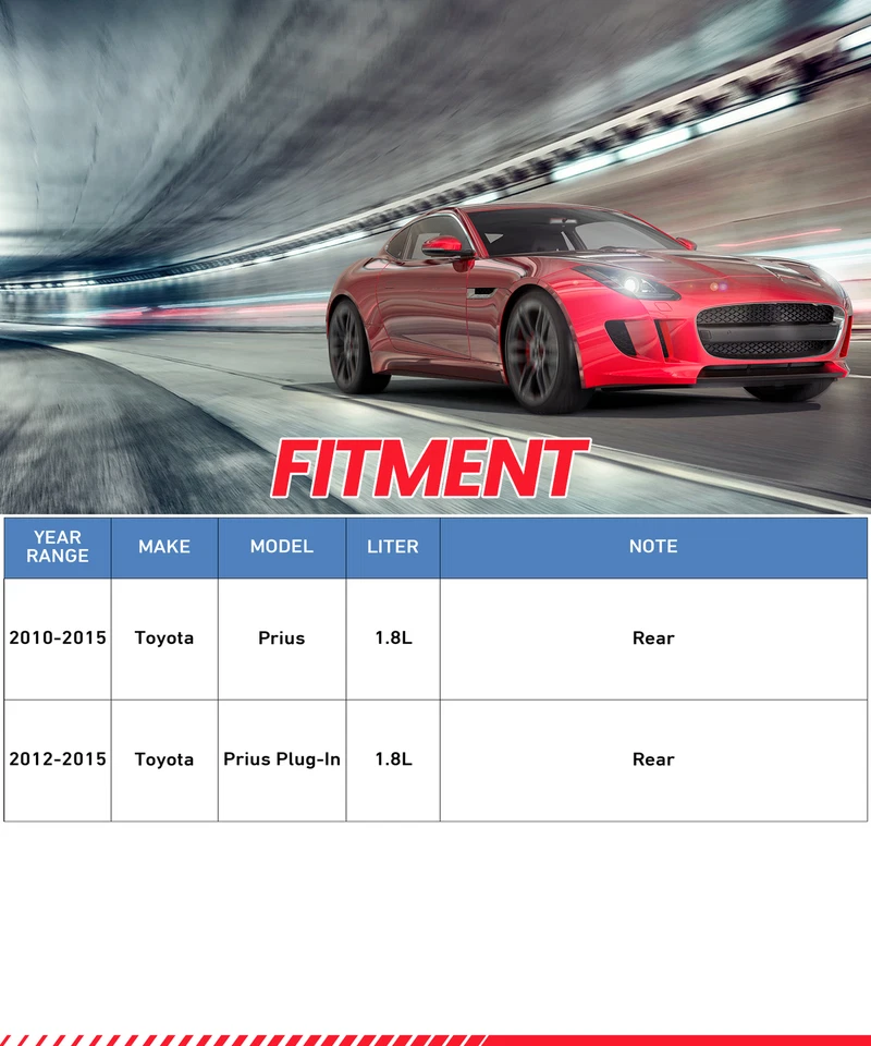 REAR Driver & Passenger Disc Brake Caliper w/ Bracket for Toyota Prius 2010-2015 Foto 2 de 4