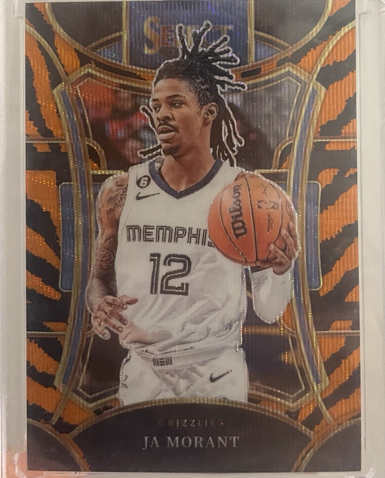 2023-24 Panini Select - Mezzanine Level Ja Morant #336 Tiger Stripes Prizm