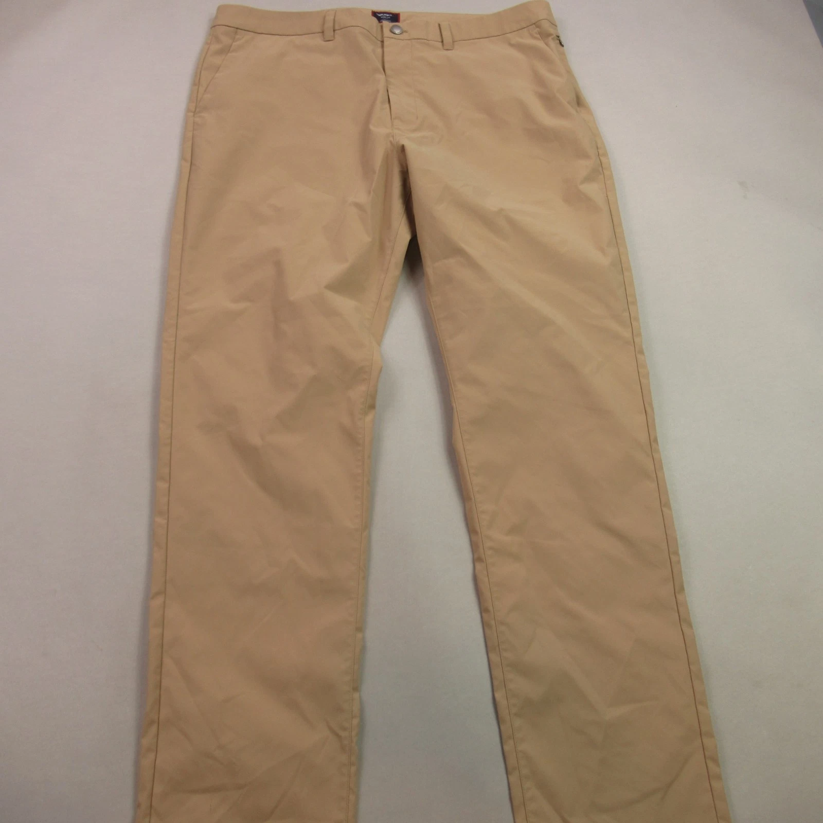 Untuckit Pants Mens 38X32 Chino Pockets Beige Slim Fit Casual Lightweight