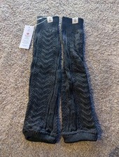 Lululemon Cable Knit Leg Warmers Black One Size NWT Wool Blend 50cm