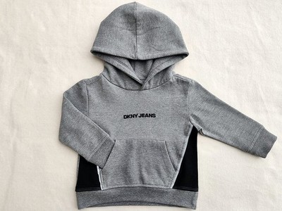 Baby Pullover DKNY Jeans 18M Grau Gefleect Gr.86 Hoodie Kapuzenpullover Winter