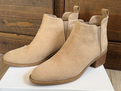 NEW ~ ESPRIT Breezy Chelsea Womens Boot Tan Suede Booties, Size 8.5M, NIB