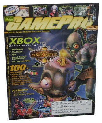 GamePro May 2001 Magazine Book #152 w/ Daytona USA Dreamcast Poster - (Oddworld