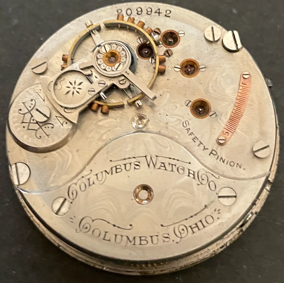 Antiguo Reloj Bolsillo Columbus Modelo 2 1891 Movimiento Buen Balance Años 18 15j EE. UU. Foto 3 de 4