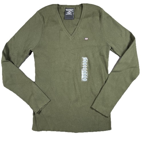 Polo Ralph Lauren Green Textured Long Sleeve Sweater Women’s Size XL Stretchy - Picture 1 of 6