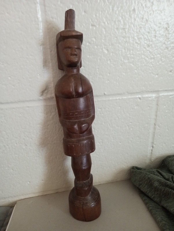 Sculpture Tribal ART *: Carved Wood from Islands Maori. Rare Ethnographic