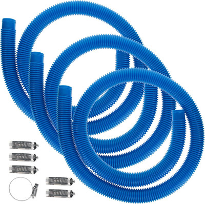 above Ground Pool Hose Replacement 1.25'' Diameter X 59'' Long, Pack of 3 - Blue P