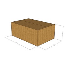 50 18 1/2x12 1/2x7 Kraft Brown Corrugated Shipping Boxes 32 ECT Single-Wall New