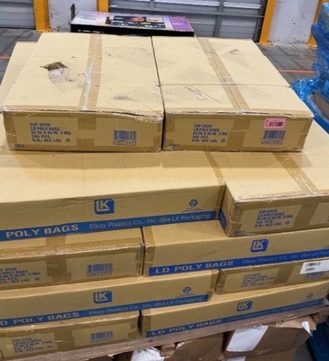 Elkay LK 20F 2430 Poly Bags 24x30 in 2 Mil Clear LDPE   500/Case   Lot of 18