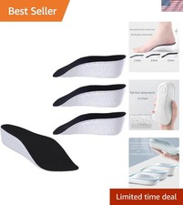 High Cushion Arch Support Insoles for Plantar Fasciitis - Universal Fit, 2 Pairs