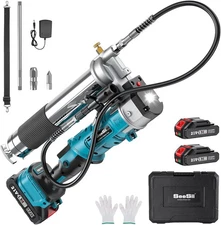 Seesii Electric Grease Gun 12000PSI Battery Power Cordless Grease Gun 2XBattery
