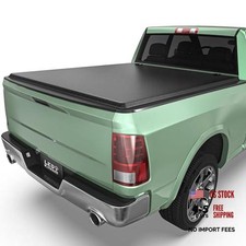 Soft Roll Up Tonneau Cover Fit for 6.4ft Bed 1500 Classic|2500 3500 Roll-Up