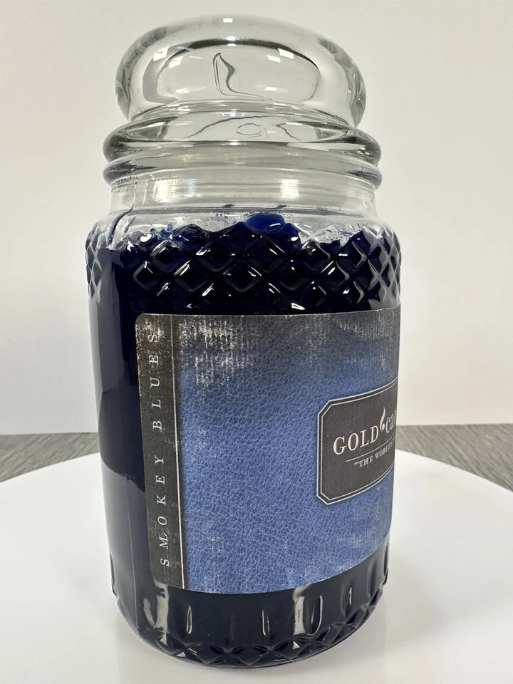 Gold Canyon SMOKEY BLUES 26 oz. Large Heritage Candle - NEW 2 wick Rare Disconti - Image 2 of 4
