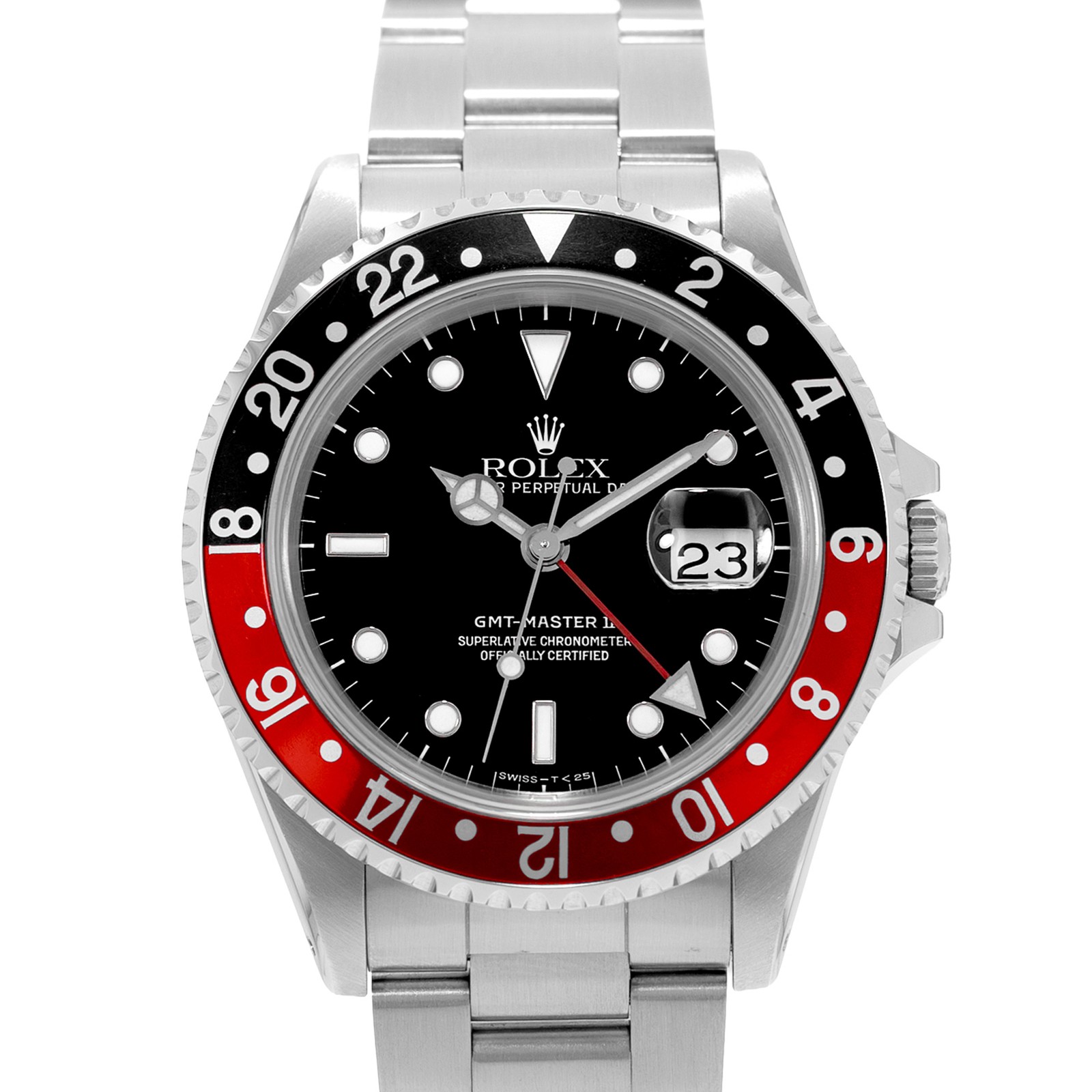 Rolex GMT-Master II 16710 Black Red Coke Steel Oyster Automatic Mens Watch 1991