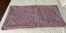 Vintage Ralph Lauren Studio Paisley Azalea Pink Purple 2 European Euro Shams
