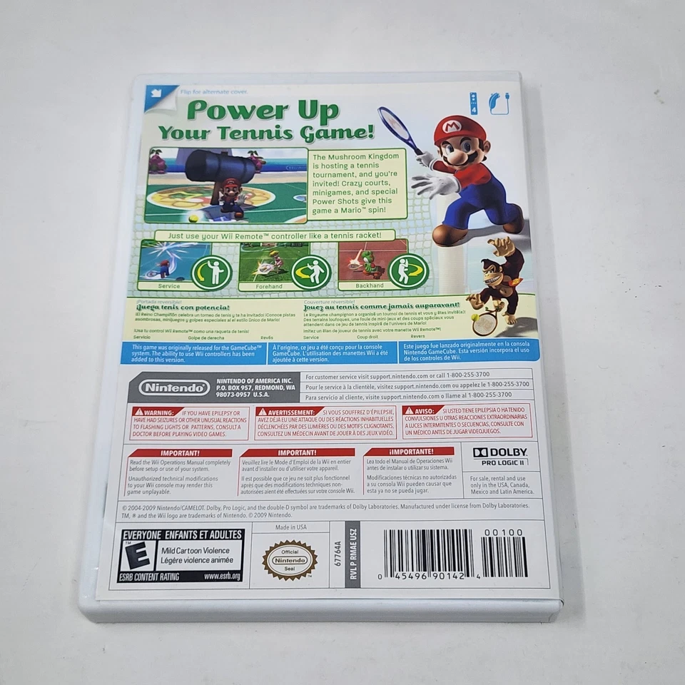New Play Control Mario Power Tennis (Nintendo Wii) CIB Complete - Image 3 of 4