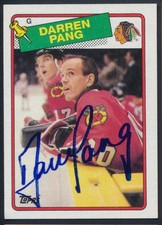 1988-89 Topps Hockey #51 Darren Pang RC (autographed)