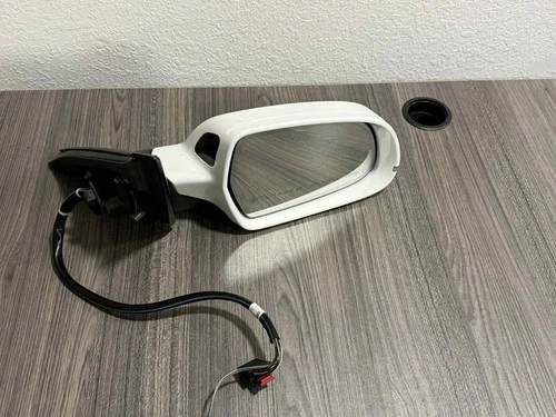 09-16 Audi S4 A4 B8 B8.5 Right Pass Mirror Assembly White OEM Blind Spot Memory