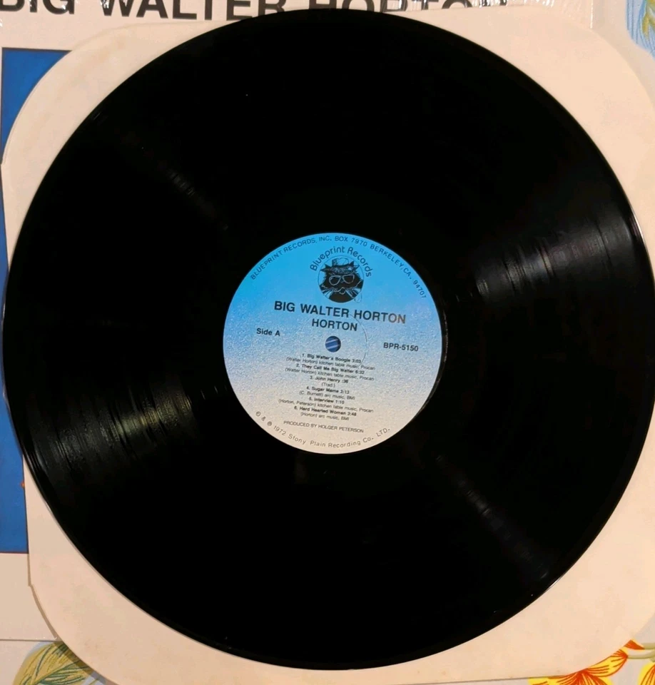 Big WALTER HORTON Horton LP Harmonica Blues 1987 REISSUE EX Foto 4 de 4