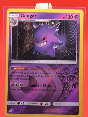 Gengar 38/111 Crimson Invasion Reverse Holo Rare Pokemon Card | eBay