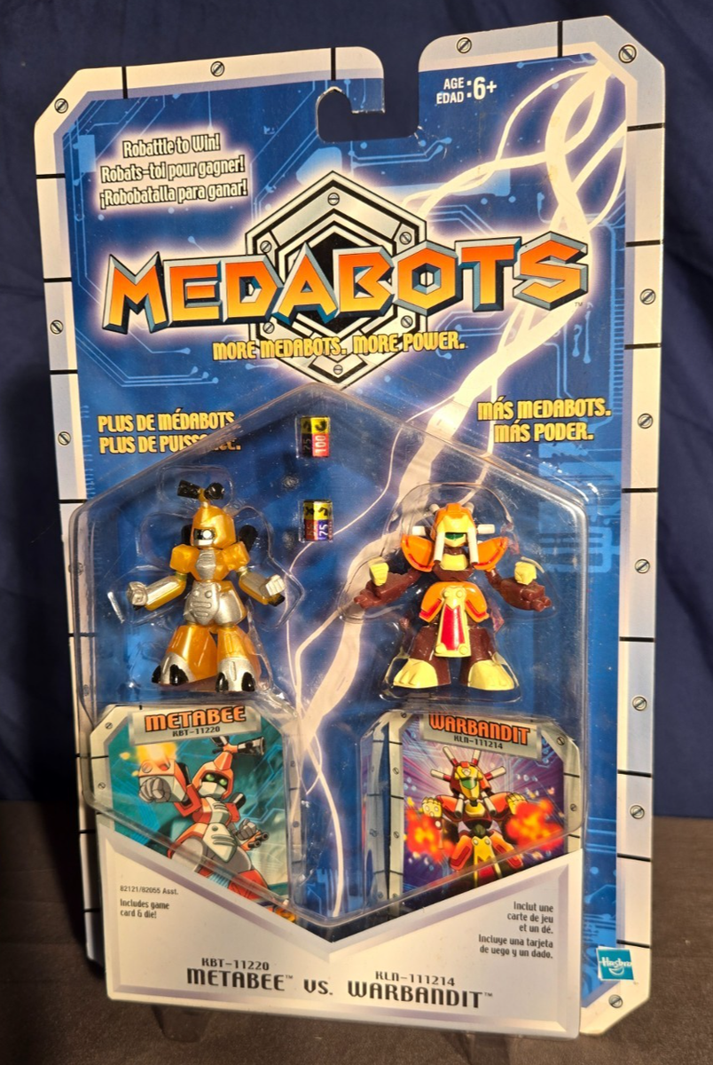 メタビー　ソフビ NW 2002 Rare Vintage Medabots Metabee vs. Warbandit Action Figures