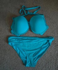 Dunnes Stores Blue Bikini, Size 18 Bottoms, 36D Top