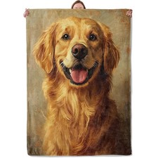 Golden Retriever Theme Blanket Gifts for Women Girls, Soft Warm Lightweight F...