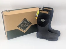 Men's Muck Chore Steel Toe Work Boots Waterproof Hi Black Size 10 CHS-000A