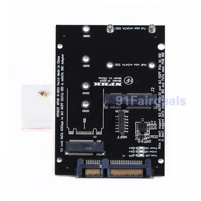 2 In 1 M.2 NGFF/Msata SSD to SATA III 3.0 Adapter Converter Card 2242 2260 2280