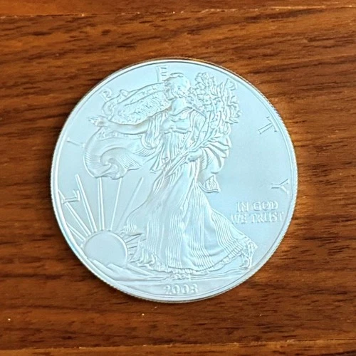 2008 "American Silver Eagle" Uncirculated 1 Oz .999 Fine Silver Bullion BU! 🔰