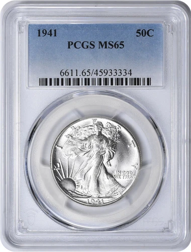 1941 Walking Liberty Silver Half Dollar MS65 PCGS