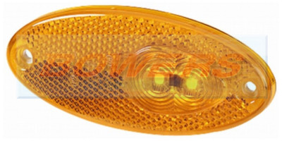 Hella TEC / Geist Caravan 12v Amber Orange Oval LED Side Marker Light Lamp
