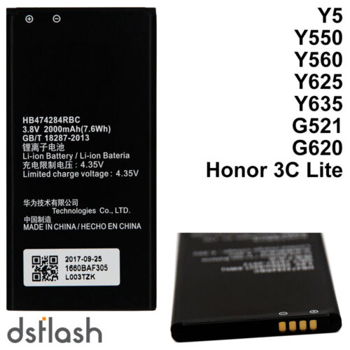 Bateria Huawei Y5 Y550 Y560 Y625 Y635 G521 G620 Honor 3C Lite HB474284RBC - Imagen 1 de 1