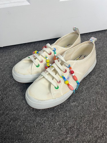 Rare SUPERGA x MIRA MIKATI Rainbow Bead TRAINERS Size UK 4 WORN ONCE - Picture 3 of 10