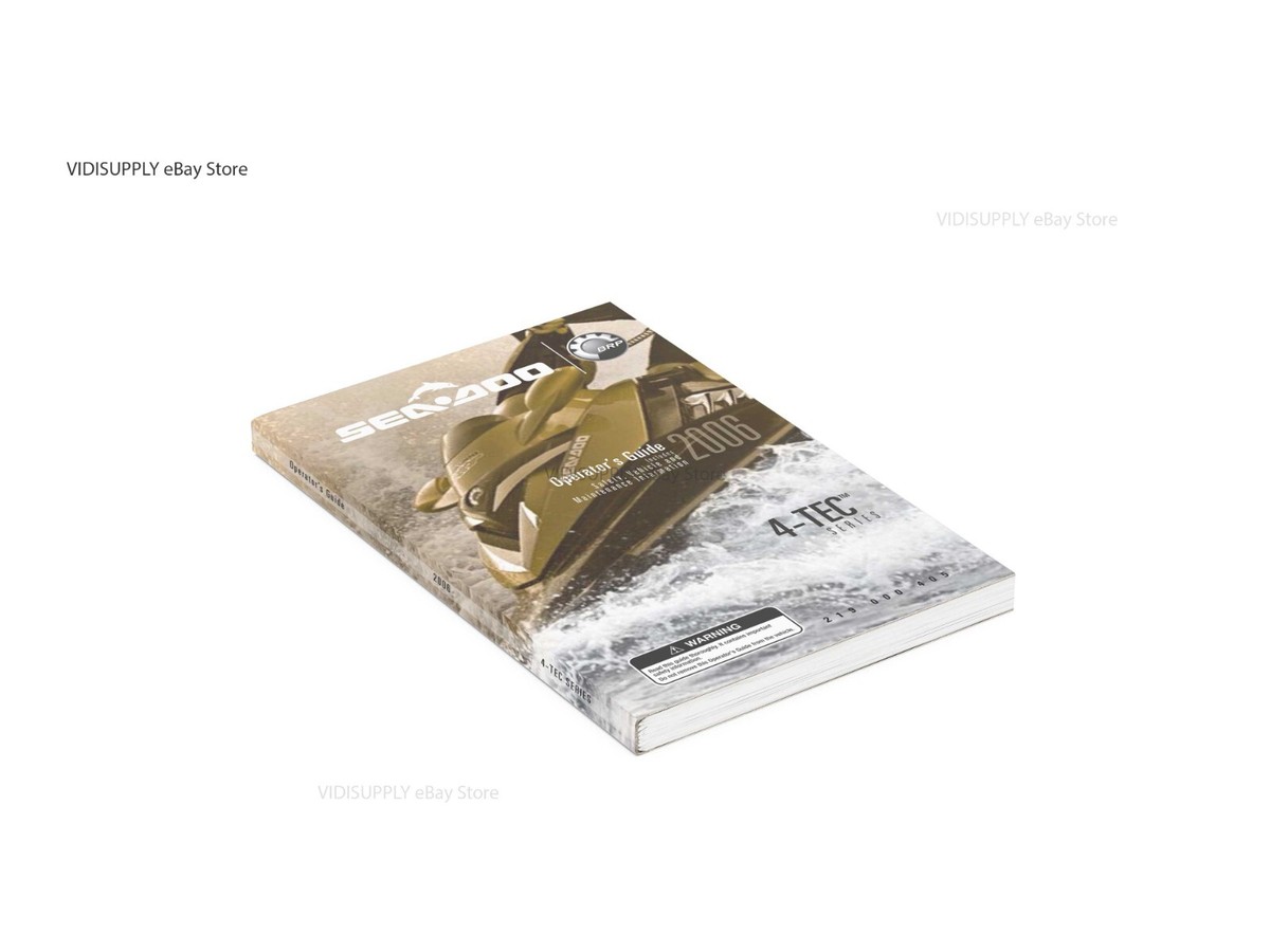 Sea-Doo 2006 4-TEC GTX WAKE RXT RXP GTI Owners Manual Paperback