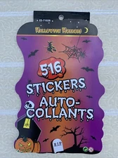 NOS Halloween Sticker Book - 516 PCs. Foil & Matte.