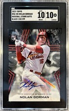 2023 Topps Baseball Stars Nolan Gorman Black Rookie Autograph /199 SGC 10 GEM MT