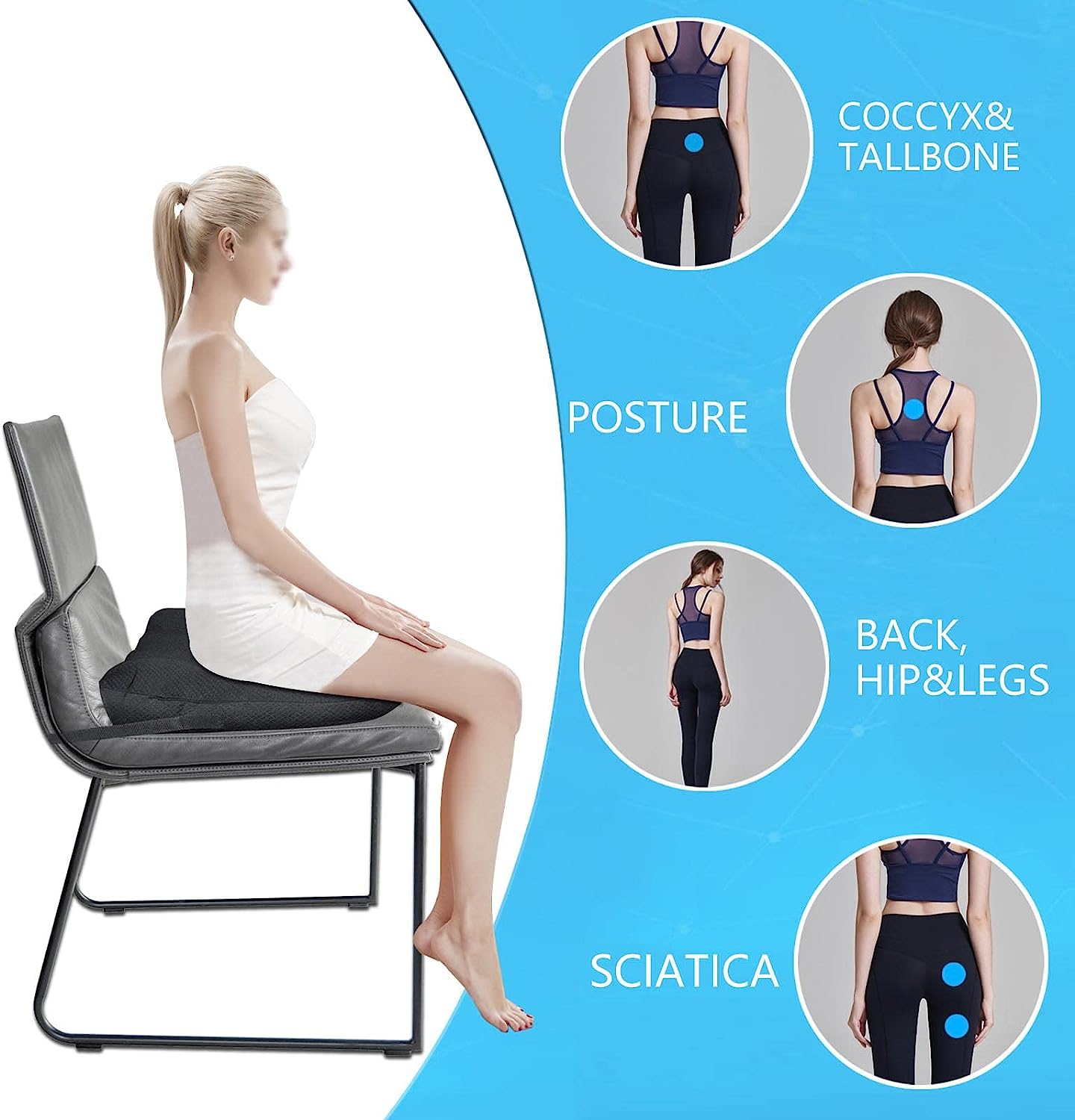 ZAVM Adult Booster Seat for Car, Car Booster Seat for Short Drivers