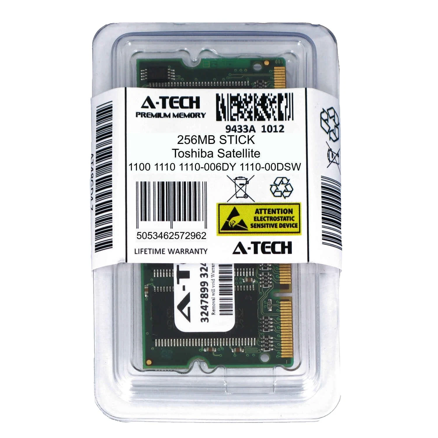 Memoria del ordenador DDR1 SDRAM de 256 MB de capacidad por módulo 200