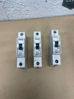 Siemens 5SX1 G 6A Circuit Breaker - Lot of 3