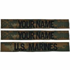 3 Piece Custom Name Tape Set - SEW ON - Woodland Marpat